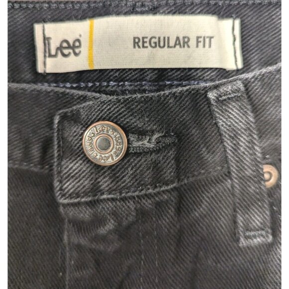 Lee Mens Jeans Regular Fit  Black Size 30x32 | Classic Straight Leg Denim - Picture 3 of 11